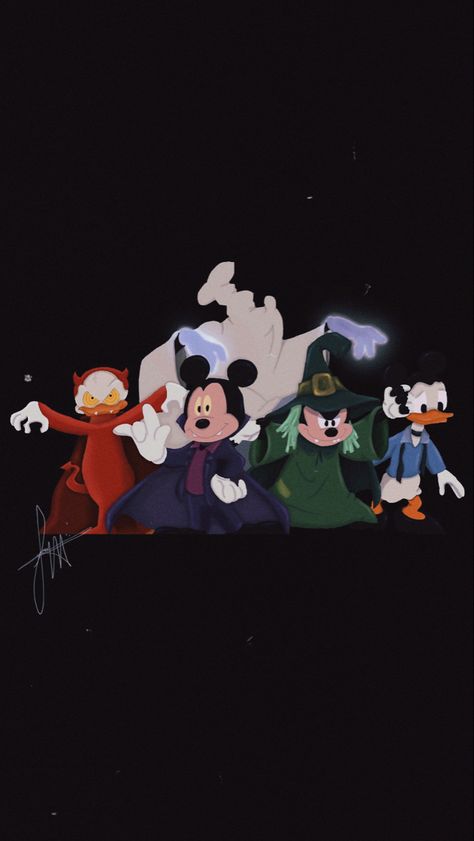 Mickey Mouse Halloween Wallpaper Iphone, Vintage Disney Halloween Wallpaper, Disney Villains Wallpaper Aesthetic, Disney Wallpaper Halloween, Disney Halloween Wallpaper Iphone, Mickey Mouse Halloween Wallpaper, Mickey's House Of Villains, Halloween Disney Aesthetic, Disney Halloween Aesthetic