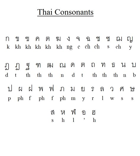 Thai Words Languages, Thai Consonants And Vowels, Thai Writing Practice, Thai Learning Notes, Thai Alphabet Letters A-z, Thai Language Learning Aesthetic, Aksara Thailand, Thai Alphabet Worksheet, Thai Alphabet Letters