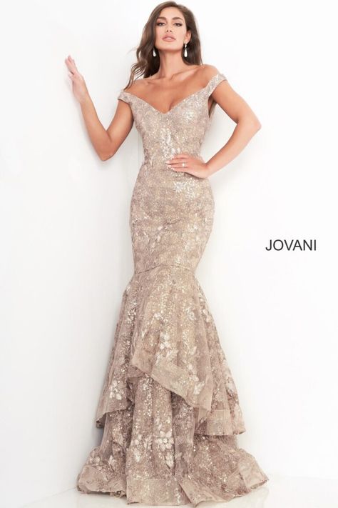 Jovani Wedding Evening Dress and Gown Collection | Bridal Reflections Evening Wear Dresses, Mother Of The Bride Dresses Long, Bride Gown, Mother Of The Bride Gown, Lace Evening Gowns, Mother Of Groom Dresses, Jovani Dresses, Mob Dresses, Evening Dress Fashion