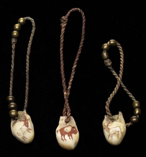 engraved elk teeth.  Minneapolis Institute of the Arts Elk Ivory Ideas, Elk Ivory Necklace, Elk Ivory Jewelry, Bone Bead Necklace, Elk Ivory, Medicine Bags, Ivory Necklace, Native Artwork, Tooth Pendant