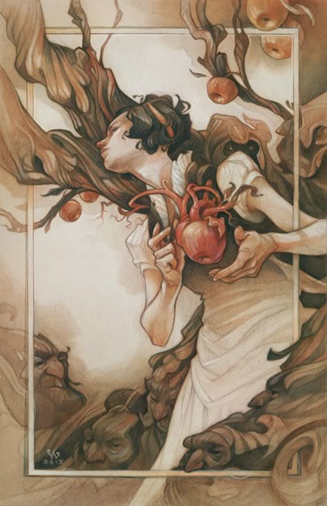 Snow White oil painting by artist Wylie Beckert Wylie Beckert, Arte Peculiar, Graphisches Design, Desenho Tattoo, Arte Sketchbook, Arte Inspo, Fairytale Art, Norman Rockwell, Fantasy Artist