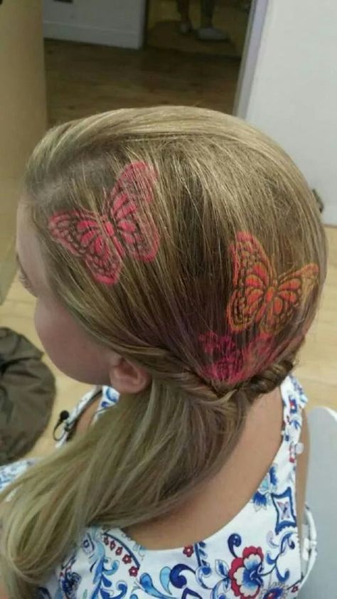 Hair Stencil, Hair Shape, Funny Hair, Hair Stenciling, Funky Hair, Candy Hair, Hollywood Hair, Creative Hair, Wacky Hair