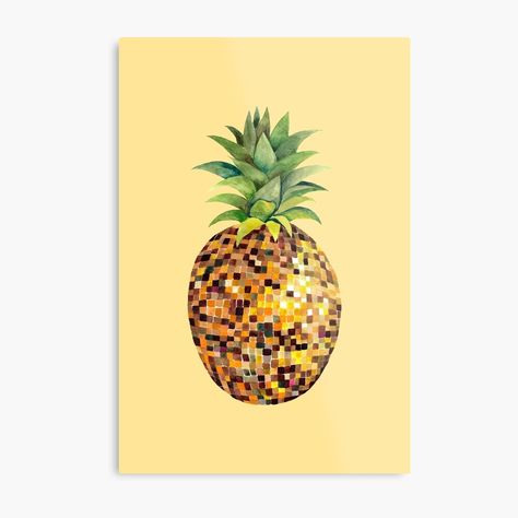 Pineapple Art Print, Diy Pineapple, Art Disco, Simple Iphone Wallpaper, Fruit Painting, College Apartment, Random Pictures, Easy Diy Art, Fruit Art