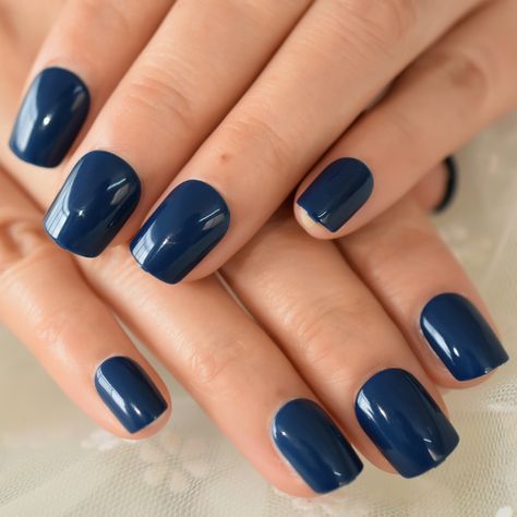 Blue Manicure, Nail Type, Nail Length, False Nail, False Nails, Fake Nails, Nail Tips, Deep Blue, Art Designs