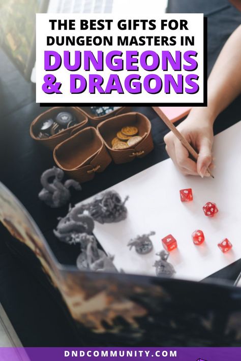 Want to buy a gift for your Dungeon Master in Dungeons & Dragons? Here are the best gifts for DMs in D&D, to make the game more fun for everyone. Dnd Gifts For Him, Dungeons And Dragons Diy Gift, Diy D&d Gifts, D&d Gifts, Dnd Ideas For Dms, Dnd Gift Ideas, Dungeons And Dragons Room, Dungeons And Dragons Diy, Dungeons And Dragons Accessories