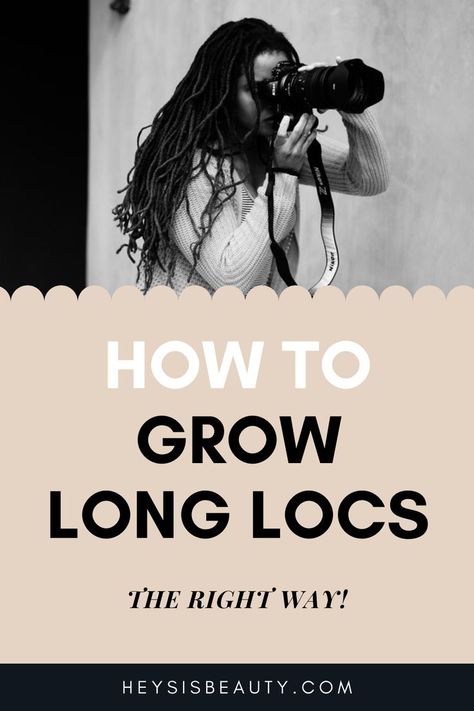 Beautiful Black woman with long flowing locs, is taking a photo with a camera Waist Length Locs, Women Growth, Sisterlocks Journey, Curly Locs, Loc Updo, Long Locs, Starter Locs, Updo Styles, Loc Journey