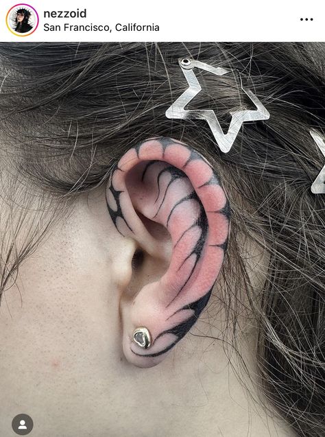 Ear Tattoos Women, Decorative Tattoos, Hairline Tattoo, Hairline Tattoos, Ems Tattoos, Tattoo Mini, Ear Tattoo Ideas, Libra Tattoo, Ear Tattoos