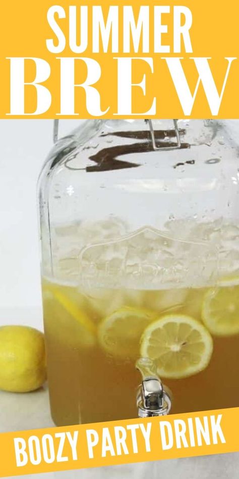 Beer Vodka Lemonade Punch, Beer Lemonade Vodka, Summer Shandy Recipe, Summer Beer Recipe Vodka, Summer Beer Recipe, Summer Brew Recipe, Vodka Lemonade Drinks, Summer Vodka Drinks, Summer Brew