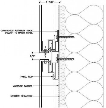 Metal Cladding Detail, Rainscreen Facade, Wall Section Detail, Precast Concrete Panels, Architecture Blueprints, Interior Cladding, Metal Wall Panel, Cladding Design, Steel Structure Buildings