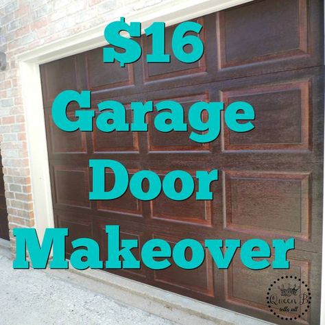 This is an easy way to update those plain Jane metal or fiberglass garage doors to give them the look of expensive wood doors. Instantly adds curb appeal as well as value to your home. Can easily be done in one afternoon and perfect for novice DIYers! Fiberglass Garage Doors, Exterior Front Door Colors, Metal Garage Doors, Carriage Garage Doors, Door Makeover Diy, Wooden Sliding Doors, Craftsman Door, Garage Renovation, Garage Door Makeover