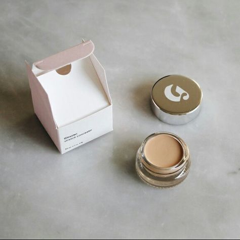 Glossier | Stretch Concealer in Medium Glossier Concealer, Glossier Foundation, Glossier Stretch Concealer, Applying Concealer, Stretch Concealer, Skin Facts, Brand Manual, Makeup List, Dewy Makeup