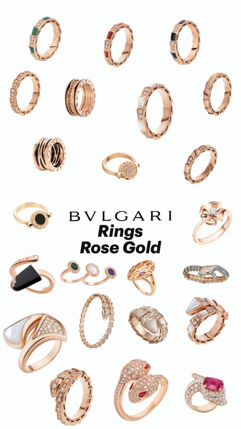 Rings Rose Gold, Bulgari Jewelry, Rose Gold Ring, Jewelry Accessories, Rose Gold, Ring, Gold