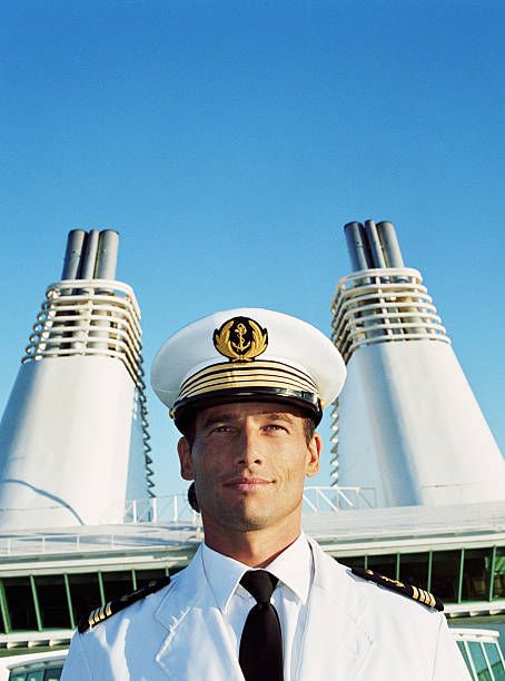 3,725 Boat Captain Photos and Premium High Res Pictures - Getty Images Boat Captain Hat, Boat Captain Aesthetic, Seaman Picture, Captain Aesthetic, Captain Of The Ship, Marina Wedding, Ship Captain, Cruise Party, Blue Lovk