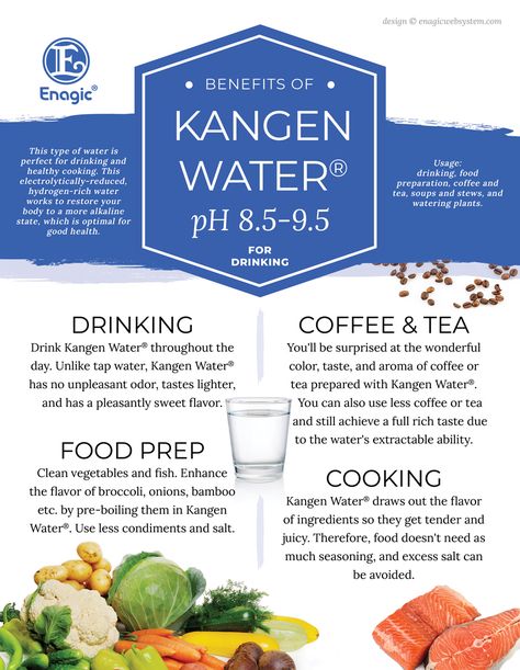 Enagic - 9.5 pH Kangen Water® from Enagic is more than... Kangan Water, Kangen Water Benefits, Kangen Water Machine, Benefits Of Drinking Water, Energy Therapy, Kangen Water, Water Benefits, Healing Waters, Water Machine