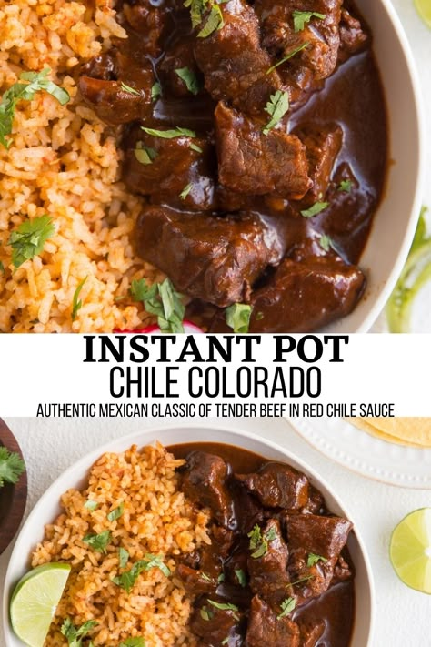 Beef Colorado Recipe, Chile Colorado Recipe Beef, Easy Chili Colorado Recipe, Instant Pot Chile, Chili Colorado Recipe, Chile Colorado, Colorado Food, Red Chile Sauce, Hearty Stew