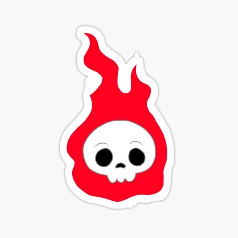 kreature56 Shop | Redbubble Edgy Stickers, Skull With Flames, Phone Cover Stickers, Cover Stickers, Red Bubble, A Skull, Patch Design, Sticker Collection, Phone Cover