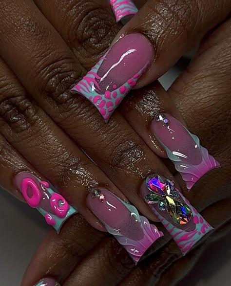 Acrylic Nails Toes, Nails Toes, Retro Nails, Spring Acrylic Nails, Long Nail Designs, Stylish Nails Designs, Colored Acrylic Nails, Stiletto Nails Designs, Girly Acrylic Nails