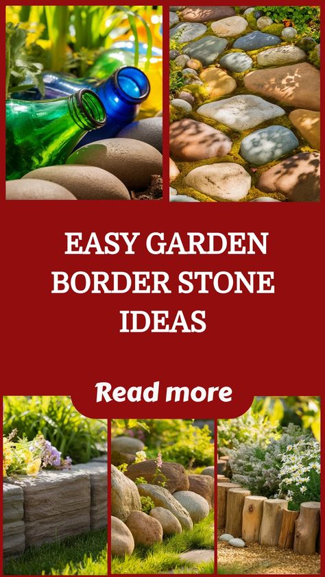 Explore a curated collection of 10 unique and effortless garden border stone concepts that will elevate the look of your outdoor area. Delve into the diverse selection to find the ideal boundary for your garden, blending style and ingenuity seamlessly. Garden Boundary Ideas, Log Roll Edging, Garden Border Stones, Cottage Garden Border, Garden Boundary, Border Gardens, Cactus Garden Design, Cottage Garden Borders, Paver Edging