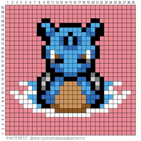 Lapras Pattern #lapras #pokémon #hamabeads #hamabeadpattern #perlerbeads #perler #pixel #pixelart #pyssla #fusebeads Pattern Pixel Art, Pokemon Lapras, Superhero Pillow, Pokemon Pixel Art, Pokemon Bead, Pokemon Pixel, Pixel Art Pokemon, Pokemon Pattern, Easy Pixel Art