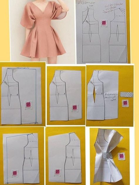 Dress Slip Pattern, Free Vintage Patterns Sewing, Dress Drafting Pattern, Sewing Patterns Designer Clothing, Cosplay Sewing Patterns, How To Sew A Top, Fashion Design Patterns, Diy Vetement, Blouse Drafting Patterns