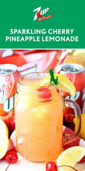 Cherry Lemonade, Pineapple Lemonade, Punch Drinks, Malibu Rum, Drink Recipes Nonalcoholic, Lemonade Recipes, Jello Shots, Punch Recipes, Alcohol Drink Recipes