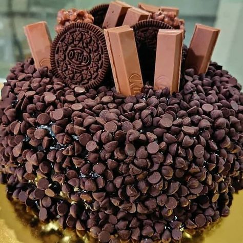 𝗖𝗿𝗮𝘇𝘆 𝗖𝗿𝗮𝘃𝗶𝗻𝗴 𝗧𝗮𝗹𝗲𝘀🍪™ na Instagramu: "♦️ Chocolate Chips Cake 😍♦️ @crazycravingtales . . 📥Dm for Paid Promotions💯 . . Follow @crazycravingtales Follow @crazycravingtales Follow…" Chocolate Drip Cake Birthday, Choco Chips Cake, Kitkat Cake, Chocolate Cake Designs, Cake For Husband, Chocolate Drip Cake, Buttercream Cupcakes, Chocolate Chip Cake, Chocolate Food