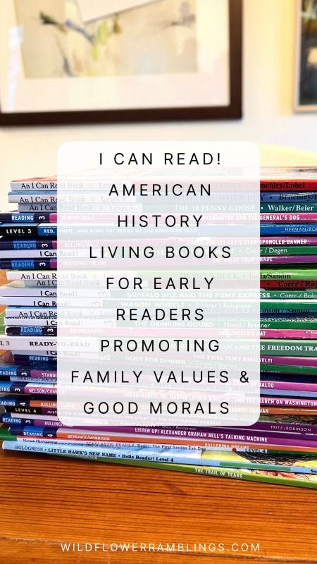 living books for emergent readers: I Can Read! American history books - Wildflower Ramblings American History Living Books, Master Books Homeschool, Organizing Homeschool Books, First Grade History Homeschool, American History Books, Living Books List, Classics To Read, Homeschool Books, Philosophy Of Education