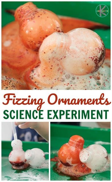 This Fizzy Ornaments Christmas Science Experiments is such a fun, hands on science activity for kids - preschool, prek, kindergarten, for toddlers. #christmasscience #christmasactivities #christmaswitkids Science Experiment Kindergarten, Dancing Raisins Experiment, Spinning Christmas Tree, Candy Cane Science, Science Activity For Kids, Christmas Science Activities, Christmas Stem Activities, Christmas Science Experiments, Kindergarten Science Activities