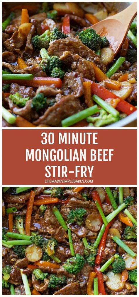 Mongolian Stir Fry, Skillet Suppers, Low Mein, Blue Tablescapes, Beef Stir Fry Recipes, Life Made Simple, Beef And Broccoli, Fried Beef, Mongolian Beef