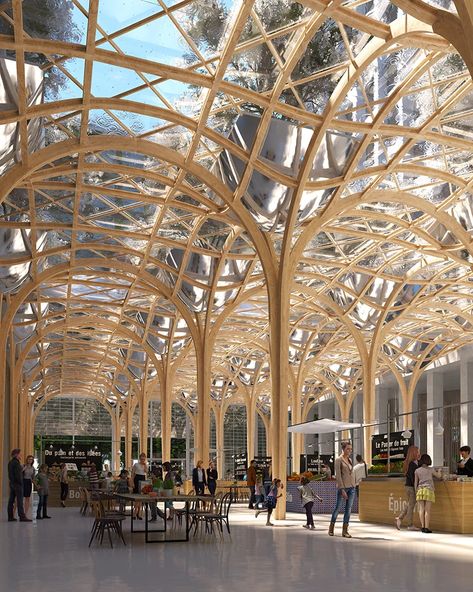 Shigeru Ban Architecture, Terminal Bus, Tree Structure, Canopy Architecture, Shigeru Ban, Timber Architecture, Backyard Canopy, Garden Canopy, Wood Architecture