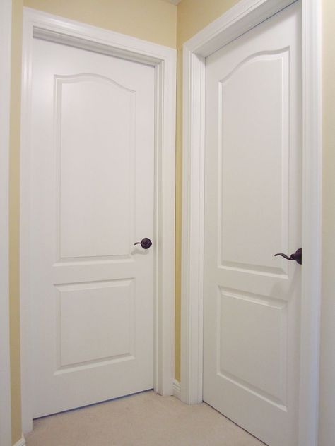 How to Replace Interior Doors–DIY | Home Staging In Bloomington Illinois Replace Interior Doors, Interior Doors Diy, Replacing Interior Doors, Diy Home Staging, White Bedroom Door, Diy Interior Doors, Office Update, White Interior Doors, Exterior Door Designs