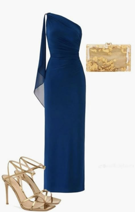 Classy Gala Dress, Formal Wedding Dresses For Guest, Wedding Guest Picture Ideas, Classy Wedding Outfits Guest, Classy Lifestyle Aesthetic, Formal Wedding Guest Dress Winter, Gala Outfit Ideas, Blue Wedding Guest Outfit, Wedding Outfits For Guest