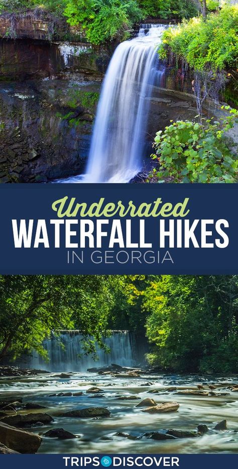 11 Underrated Waterfall Hikes in Georgia Waterfalls In Georgia, Georgia Travel Guide, Hiking In Georgia, Visit Georgia, Georgia Vacation, North Georgia Mountains, Georgia Travel, Georgia Mountains, Waterfall Hikes