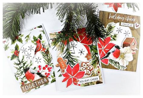 Kaisercraft Peace and Joy Traditional Christmas Cards, Big Shot Machine, Pink Paislee, Peace And Joy, Handmade Christmas Gifts, Traditional Christmas, Winter Cards, Double Sided Adhesive, Christmas Snowflakes