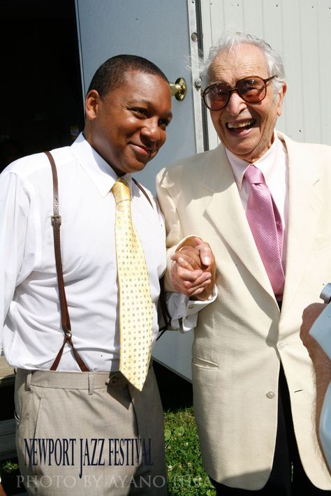 Dave Brubeck and Wynton Marsalis, Newport Jazz Festival 2010, Photo by Ayano Hisa Groovy Collage, Wynton Marsalis, Musical Gifts, Newport Jazz Festival, True Roots, Dave Brubeck, Free Jazz, Trumpet Players, Blues Musicians