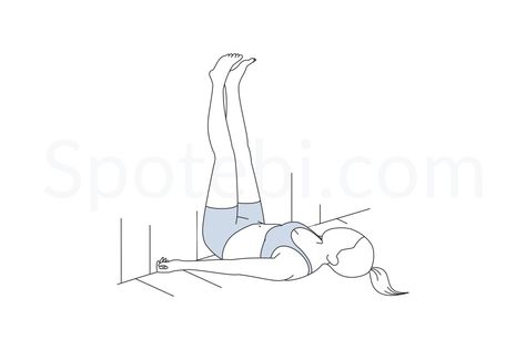 The legs up the wall is an inversion pose that can help reverse the effects of gravity on the whole system. This pose helps to remove fluids and toxins from the body, regulates blood pressure and improves digestion. http://www.spotebi.com/exercise-guide/viparita-karani/ Legs Up Pose, Legs Up The Wall Pose, Viparita Karani, Beginner Poses, Legs Up The Wall, Yoga For All, Learn Yoga, Things I Learned, Circuit Workout