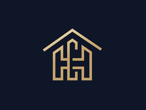 House Logo by pujianto on Dribbble Home Logo Design, House Logo, Home Logo, Logo Design Services, Design Services, Logo Design, Gold, Blue, Black