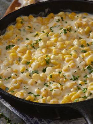 Fried Creamed Corn Recipe | Paula Deen Canned Creamed Corn, Homemade Creamed Corn, Best Corn Recipe, Fried Corn Recipes, Homemade Cream Corn, Onion Casserole, Seasoned Corn, Creamed Corn Recipes, Cream Corn