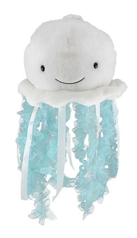 Cuddle Barn Bubbles the Jellyfish Light-Up Musical Stuffed Animal, 12” Plush Toy Attaches to Crib Mobile has Soft Illuminating Lights and Soothing Ocean Wonder Melody to Help Baby Sleep Jellyfish Plush, Whale Crafts, Jellyfish Light, Blue Jellyfish, Ocean Kids, Help Baby Sleep, Crib Toys, Ocean Crafts, Manhattan Toy