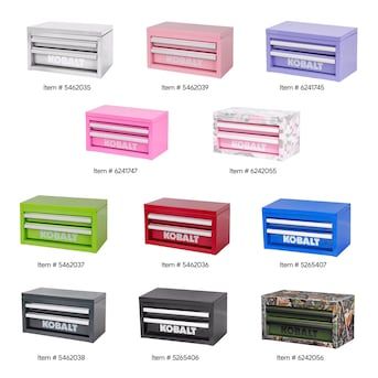 Kobalt Mini 10.83-in W x 5.91-in H x 5.91-in D 2-Drawer Pink Camo Steel Tool Box in the Portable Tool Boxes department at Lowes.com Kobalt Mini Toolbox Ideas, Tool Box Ideas, Portable Tool Boxes, Kids Tool Box, Toolbox Ideas, Steel Tool Box, Portable Tool Box, Purple Things, Tool Boxes