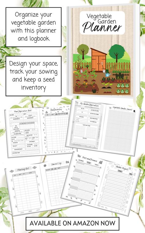 vegetable garden planner Logbook Design, Seed Inventory, Gardening Journal, Vegetable Garden Planner, Bullet Journal Ideas Templates, Garden Planner, Garden Journal, Small Space Gardening, Fruit Garden