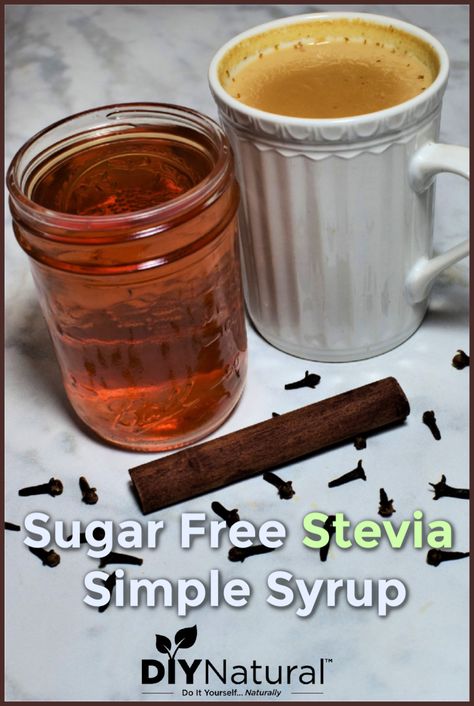 Sugar Free Simple Syrup Recipe, Stevia Simple Syrup, Sugar Free Simple Syrup, Sugar Free Syrup Recipe, Sugar Free Coffee Syrup, Stevia Recipes, Simple Syrup Recipe, Soda Syrup, Simple Syrup Recipes