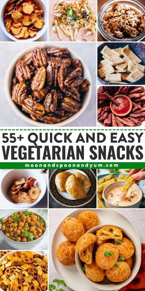 Looking for healthy, tasty, and easy vegetarian snacks? If you’re on the lookout for delicious nibbles that are meat-free and hassle-free, you’ve come to the right place. Check out this ultimate list of over 55+ delicious recipes that will satisfy any craving! Party Snacks For Adults Vegetarian, Simple Vegetarian Snacks, Quick Vegetarian Snacks, Vegetarian Snacks Recipes Parties, Easy Vegetarian Snacks, Vegetarian Snack Recipes, Vegetarian Snacks Easy, Vegetarian Appetizers Easy, Vegetarian Snack