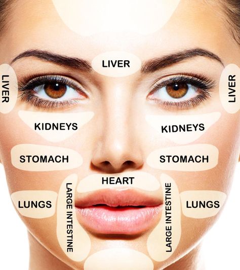 Chinese Face Map Reveals What Part Of Your Body Is Sick And How To Fight It Chinese Face Map, Mineral Rich Foods, Face Map, Chin Acne, Face Mapping Acne, Body Toxins, Face Mapping, Facial Skincare, Acne Causes