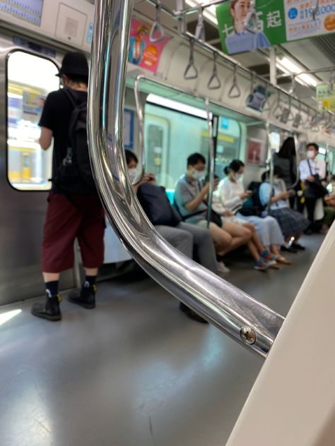 the inside of a typical japanese local train🚊 Japan Train Inside, Japanese Train Inside, Backround Refrences, Train Inside, Local Train, Japan Train, A Typical, Train Rides, Art References