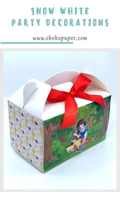 Snow White Goodie Bags, Snow White Birthday Party Decorations, Snow White Party Favors, Snow White Party Decorations, White Birthday Party Decorations, White Party Favors, White Birthday Party, White Party Decorations, Snow White Birthday Party