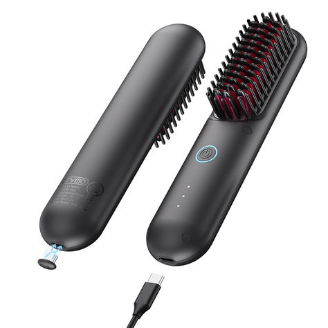 Amazon Sellers $54.99 - Porta ECO Portable Straightening Brush for Travel, Mini Hot Straightening Comb for Women, Ceramic Coating, Lightweight for Touch-ups, Anti-Scald, Black, Note: George Gianulias may receive compensation from this pin or from tagged pins. Comb Straightener, Flipped Ends, Cordless Hair Straightener, Hot Comb, Hair Straightener Brush, Straightener Brush, Straightening Comb, Straighten Iron, Hair Brush Straightener