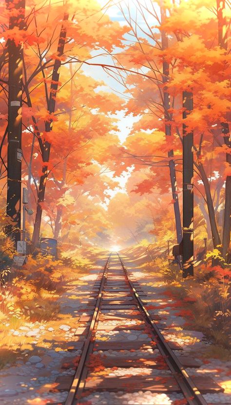 Autumn Iphone Wallpaper, The Garden Of Words, Fall Drawings, Best Wallpaper Hd, Cute Fall Wallpaper, Iphone Wallpaper Fall, Autumn Illustration, Forest Background, Fall Background