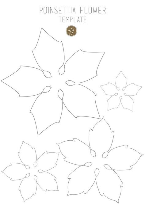 DIY Paper Poinsettia {Free Template} – Carta Forbici Gatto Săpunuri Handmade, Diy Flores, Paper Flower Template, Poinsettia Flower, Giant Paper Flowers, Christmas Flowers, Flower Template, Paper Flowers Diy, Christmas Paper