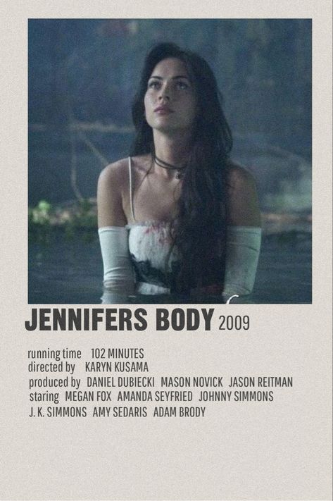 Jennifers Body Movie, Movies To Watch Teenagers, Fan Poster, Polaroid Poster, Jennifer's Body, Horror Posters, About Time Movie, Film Books, Movie List